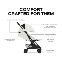 Cybex Coya Stroller (2026) - Style Collection - Matte Black Frame / Off White Lux Seat