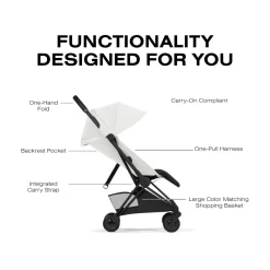 Cybex Coya Stroller (2026) - Style Collection - Matte Black Frame / Off White Lux Seat