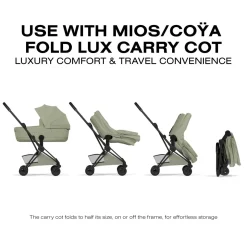 Cybex Coya Stroller (2026) - Style Collection - Matte Black Frame / Sage Green Lux Seat