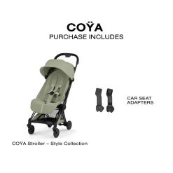 Cybex Coya Stroller (2026) - Style Collection - Matte Black Frame / Sage Green Lux Seat