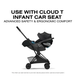 Cybex Coya Stroller (2026) - Style Collection - Matte Black Frame / Sepia Black Lux Seat