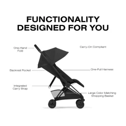Cybex Coya Stroller (2026) - Style Collection - Matte Black Frame / Sepia Black Lux Seat
