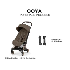 Cybex Coya Stroller (2026) - Style Collection - Rose Gold Frame / Coconut Brown Lux Seat