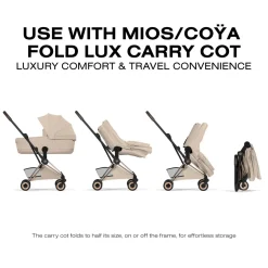 Cybex Coya Stroller (2026) - Style Collection - Rose Gold Frame / Cozy Beige Lux Seat