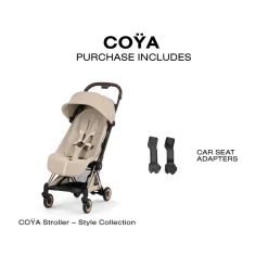 Cybex Coya Stroller (2026) - Style Collection - Rose Gold Frame / Cozy Beige Lux Seat