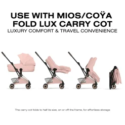 Cybex Coya Stroller (2026) - Style Collection - Rose Gold Frame / Peach Pink Lux Seat