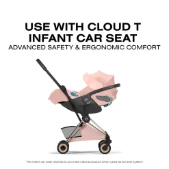 Cybex Coya Stroller (2026) - Style Collection - Rose Gold Frame / Peach Pink Lux Seat