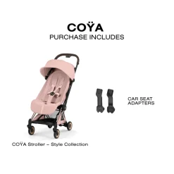 Cybex Coya Stroller (2026) - Style Collection - Rose Gold Frame / Peach Pink Lux Seat