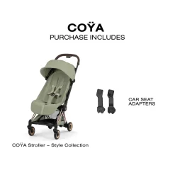 Cybex Coya Stroller (2026) - Style Collection - Rose Gold Frame / Sage Green Lux Seat