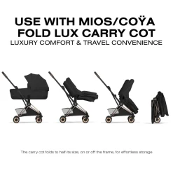 Cybex Coya Stroller (2026) - Style Collection - Rose Gold Frame / Sepia Black Lux Seat