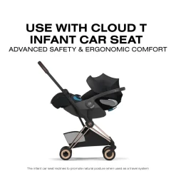 Cybex Coya Stroller (2026) - Style Collection - Rose Gold Frame / Sepia Black Lux Seat