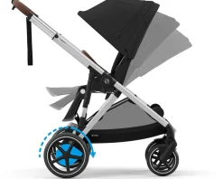 Cybex eGazelle S Electronic Assist Double Stroller Bundle - Taupe Frame / Almond Beige