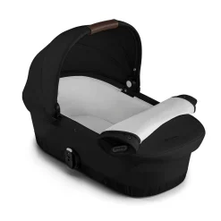 Cybex eGazelle S Electronic Assist Stroller + Gazelle S 2 Cot Bundle - Silver Frame / Moon Black