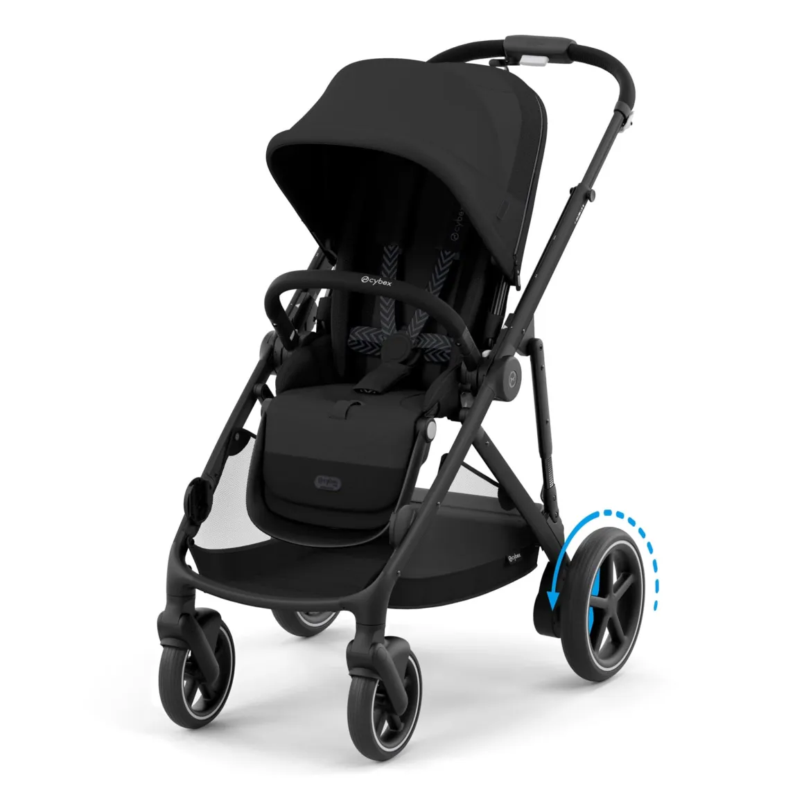 Cybex eGazelle S Electronic Assist Stroller - Black Frame / Moon Black