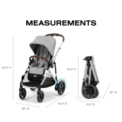 Cybex eGazelle S Electronic Assist Stroller - Silver Frame / Stone Grey
