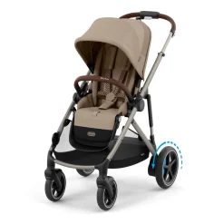 Cybex eGazelle S Electronic Assist Stroller - Taupe Frame / Almond Beige