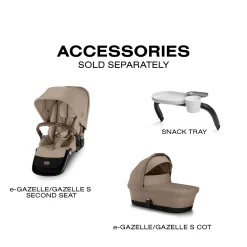 Cybex eGazelle S Electronic Assist Stroller - Taupe Frame / Almond Beige