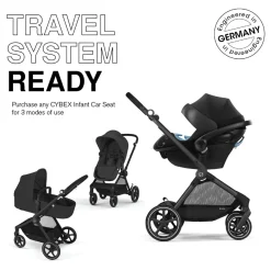 Cybex EOS 2-in-1 Stroller - Moon Black
