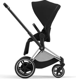 Cybex ePriam 2 Electronic Assist Stroller (One Box) - Chrome / Black / Deep Black