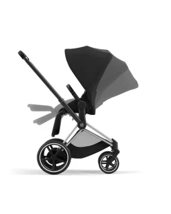 Cybex ePriam 2 Electronic Assist Stroller (One Box) - Chrome / Black / Sepia Black