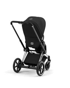 Cybex ePriam 2 Electronic Assist Stroller (One Box) - Chrome / Black / Sepia Black