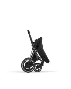 Cybex ePriam 2 Electronic Assist Stroller (One Box) - Chrome / Black / Sepia Black
