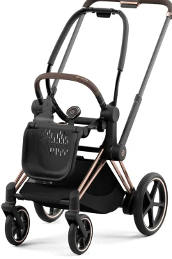 Cybex ePriam 2 Electronic Assist Stroller Frame - Rose Gold / Brown