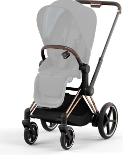 Cybex ePriam 2 Electronic Assist Stroller Frame - Rose Gold / Brown