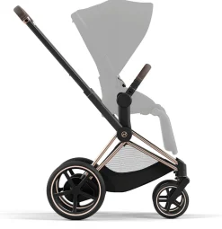 Cybex ePriam 2 Electronic Assist Stroller Frame - Rose Gold / Brown