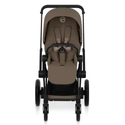 Cybex e-Priam Stroller (2026) - Matte Black Frame / Coconut Brown Lux Seat