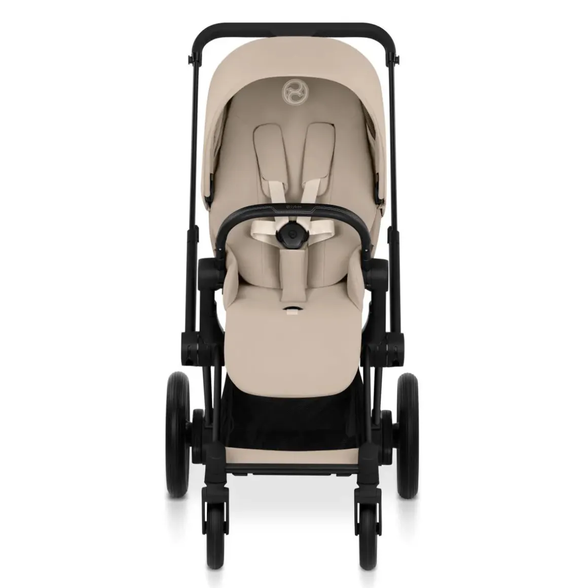 Cybex e-Priam Stroller (2026) - Matte Black Frame / Cozy Beige Lux Seat