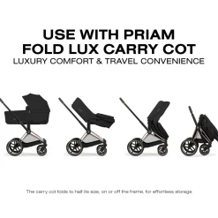 Cybex e-Priam Stroller (2026) - Matte Black Frame / Cozy Beige Lux Seat
