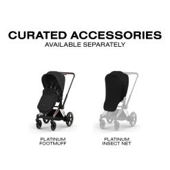 Cybex e-Priam Stroller (2026) - Rose Gold Frame / Sepia Black Lux Seat