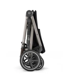 Cybex Gazelle S Single-to-Double Stroller - Taupe Frame / Moon Black