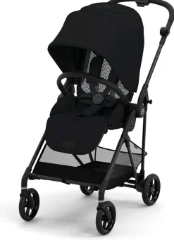Cybex Melio Carbon 3 Compact Stroller - Moon Black