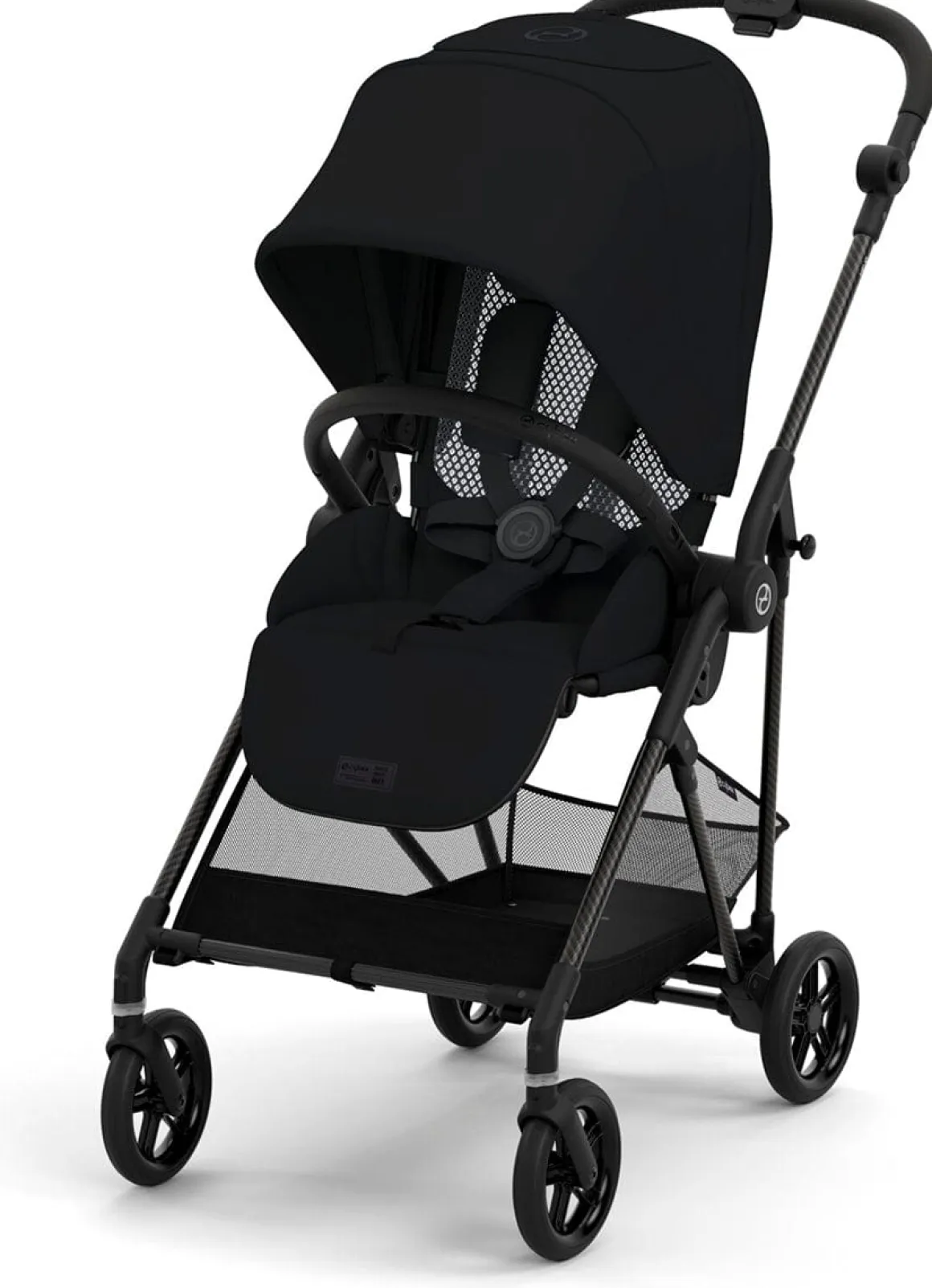 Cybex Melio Carbon 3 Compact Stroller - Moon Black