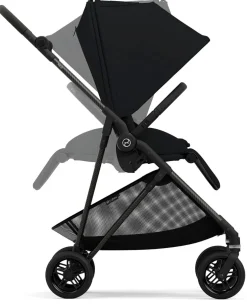 Cybex Melio Carbon 3 Compact Stroller - Moon Black