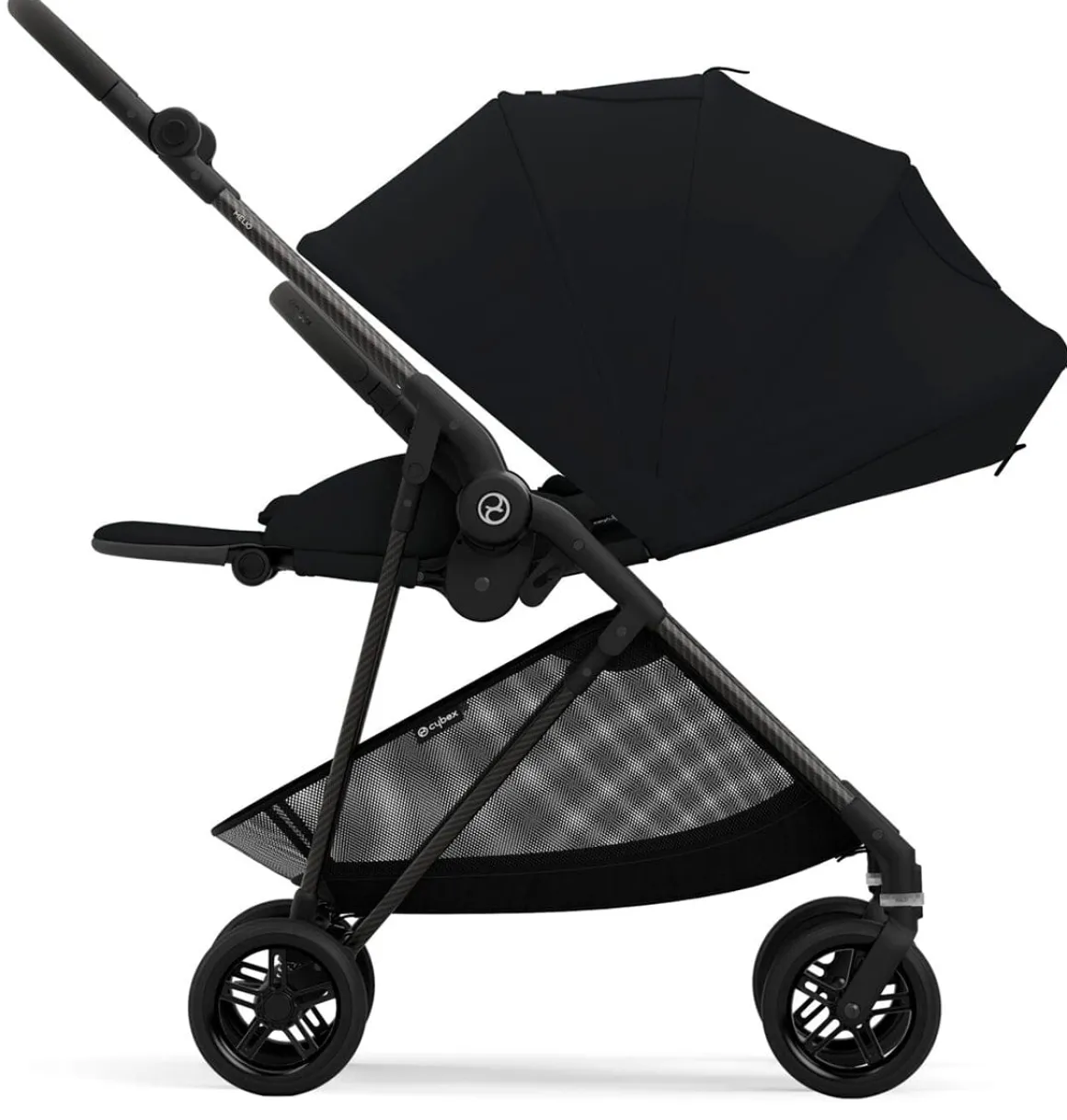 Cybex Melio Carbon 3 Compact Stroller - Moon Black