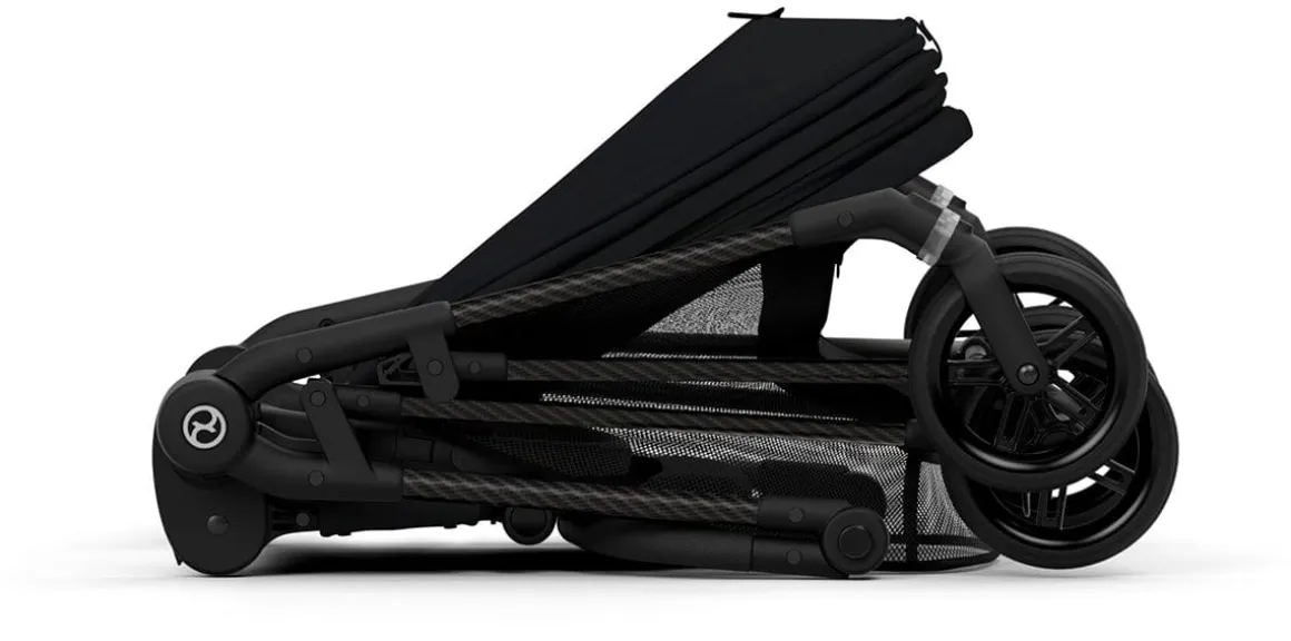 Cybex Melio Carbon 3 Compact Stroller - Moon Black