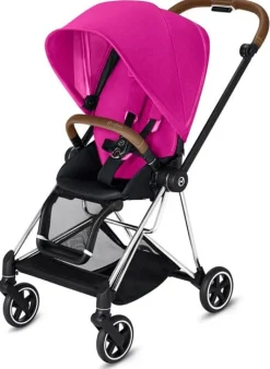 Cybex Mios 2 Complete Stroller - Chrome/Brown/Fancy Pink