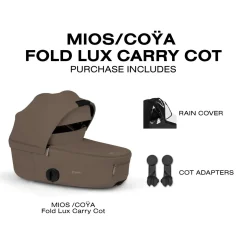 Cybex Mios / Coya Fold Lux Carry Cot (2026) - Coconut Brown