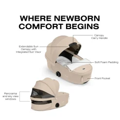 Cybex Mios / Coya Fold Lux Carry Cot (2026) - Cozy Beige