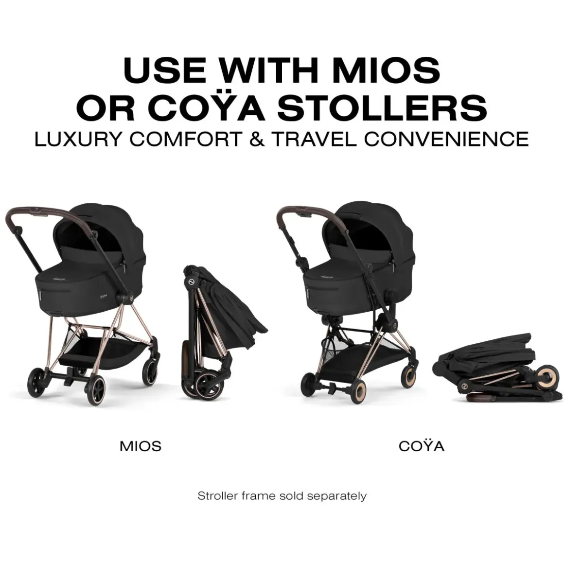 Cybex Mios / Coya Fold Lux Carry Cot (2026) - Sepia Black