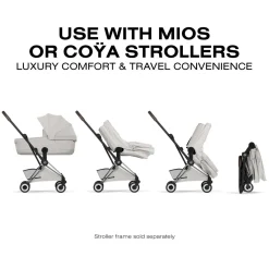 Cybex Mios / Coya Fold Lux Carry Cot (2026) - Style Collection - City Grey