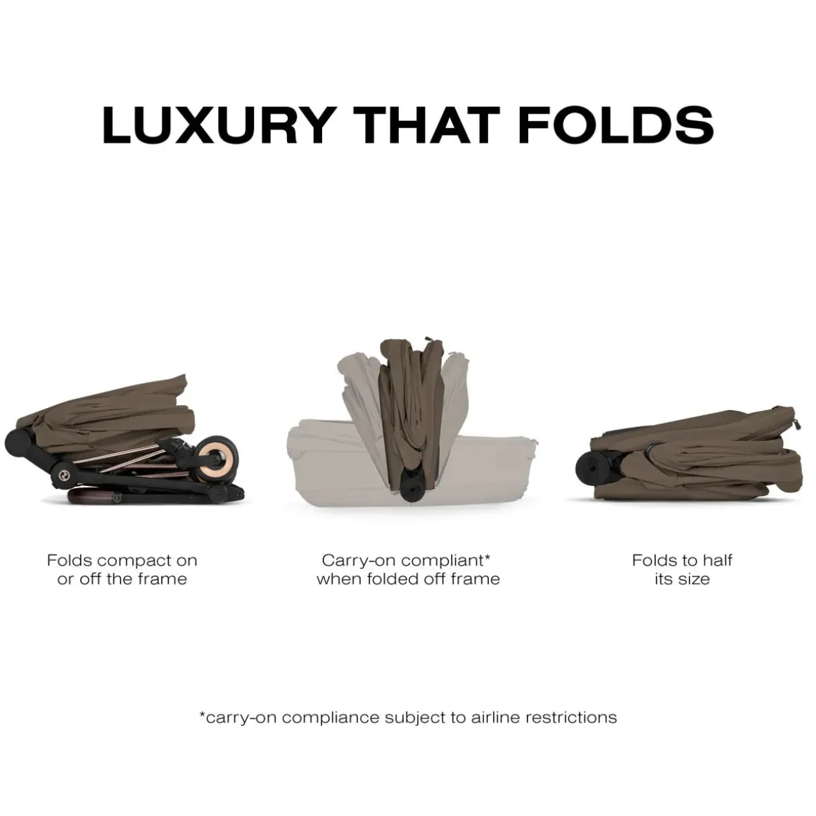 Cybex Mios / Coya Fold Lux Carry Cot (2026) - Style Collection - Coconut Brown