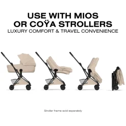 Cybex Mios / Coya Fold Lux Carry Cot (2026) - Style Collection - Cozy Beige