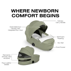 Cybex Mios / Coya Fold Lux Carry Cot (2026) - Style Collection - Sage Green