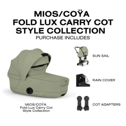 Cybex Mios / Coya Fold Lux Carry Cot (2026) - Style Collection - Sage Green
