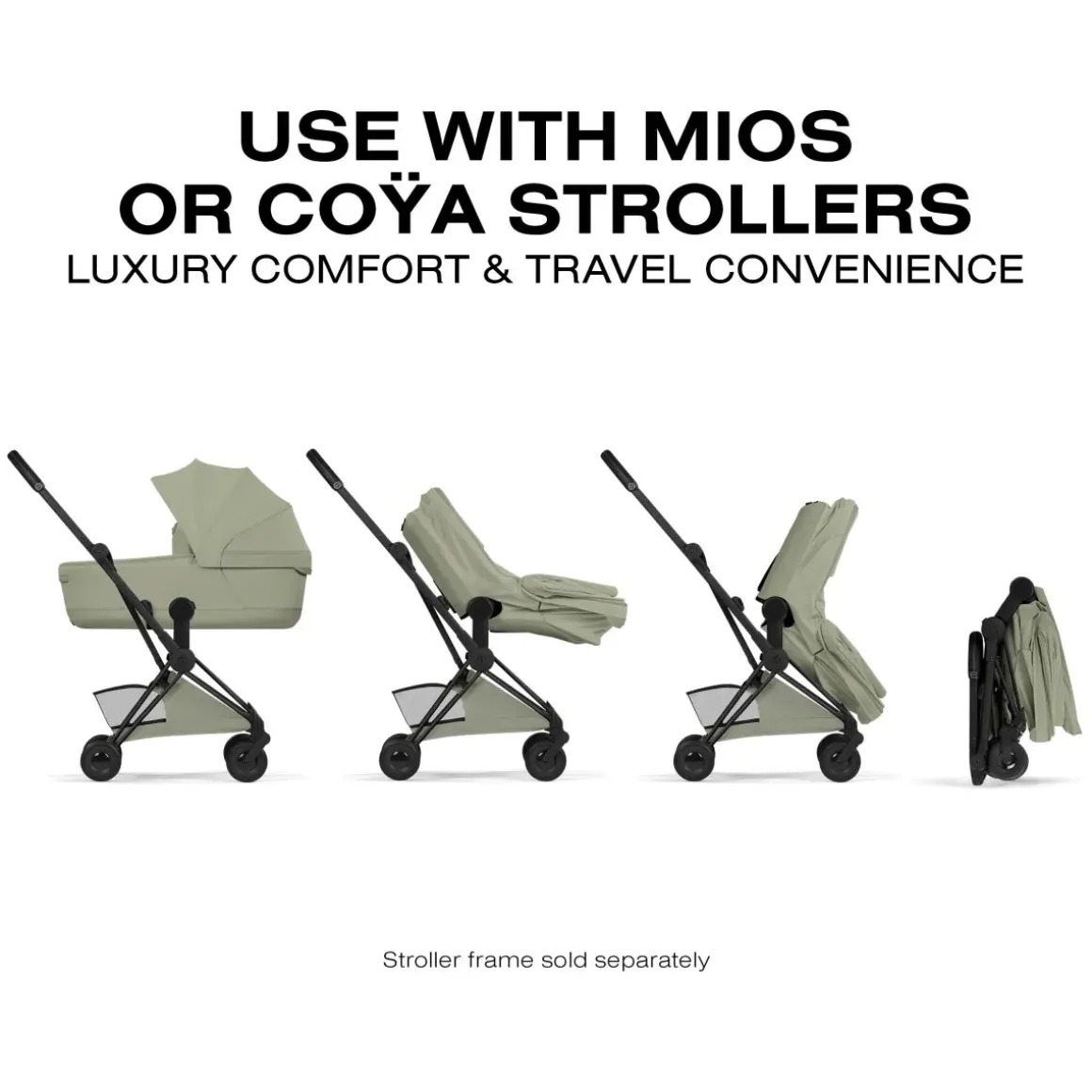 Cybex Mios / Coya Fold Lux Carry Cot (2026) - Style Collection - Sage Green