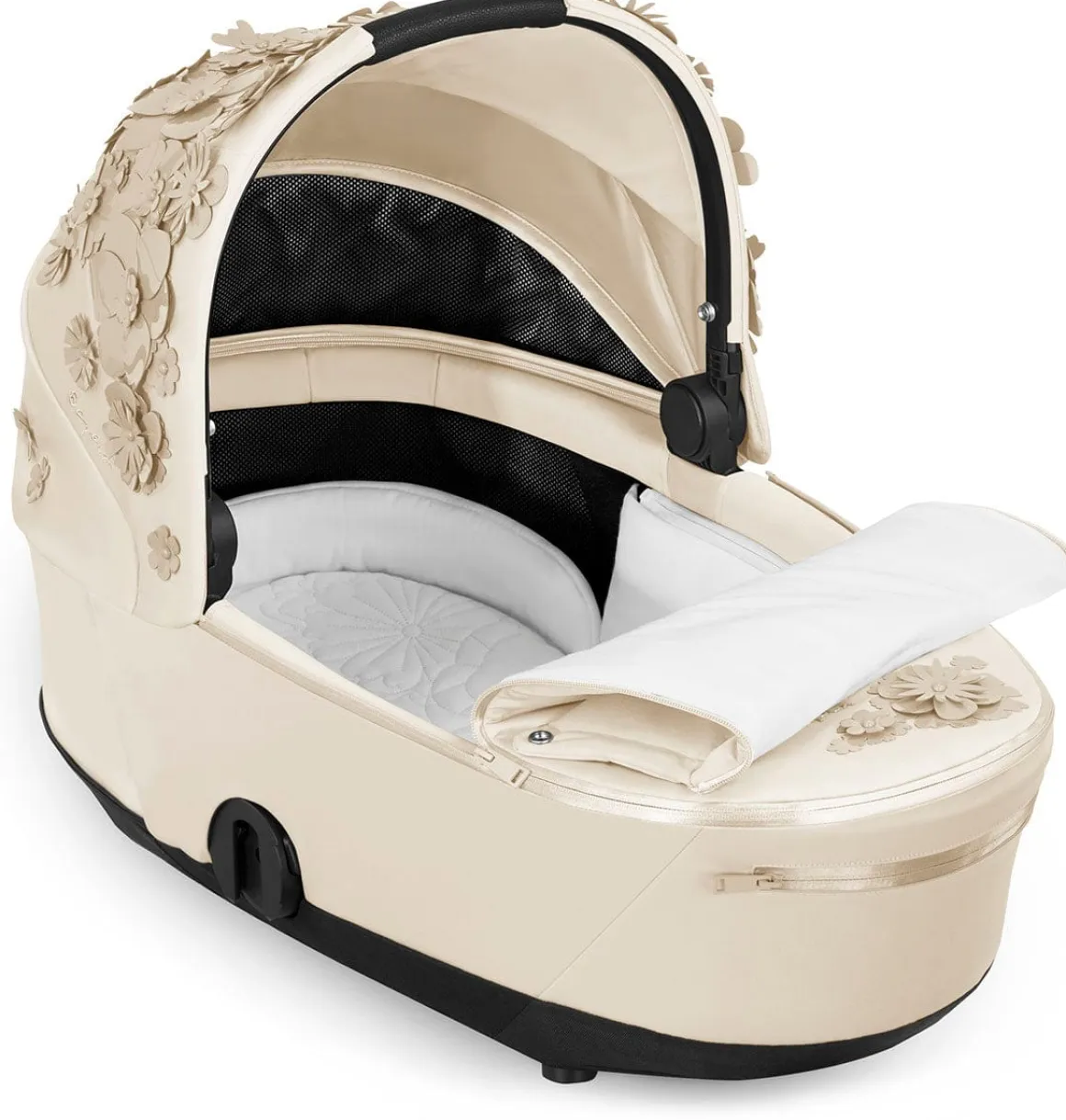 Cybex Mios 3 Lux Carry Cot - Simply Flowers Nude Beige